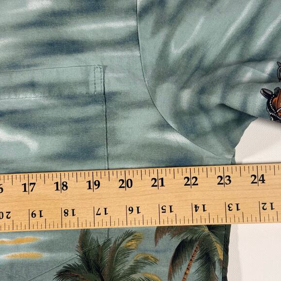 Ky’s Hawaiian Men’s L Aloha Shirt Surfboard Motorcycle Print Retro Cotton - Picture 7 of 8